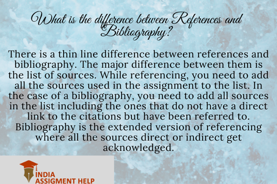 difference between references and bibliography