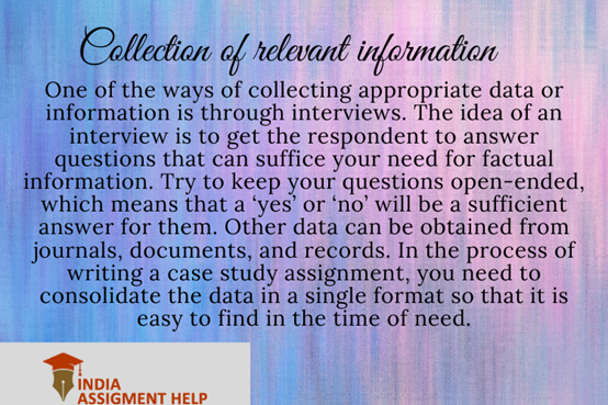 Collection of relevant information