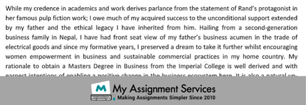 Statement of purpose Sample