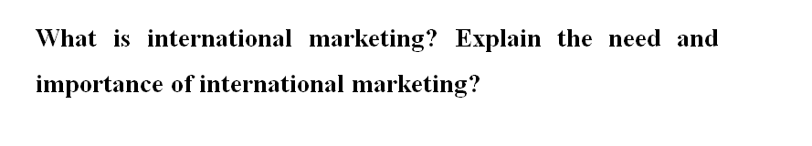 international marketing assignment sample question